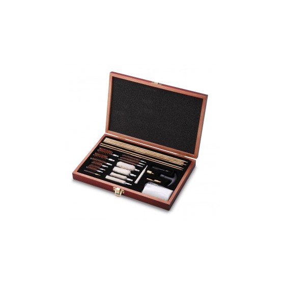 KIT LIMPIEZA TODOS LOS CALIBRES MALETA MADERA