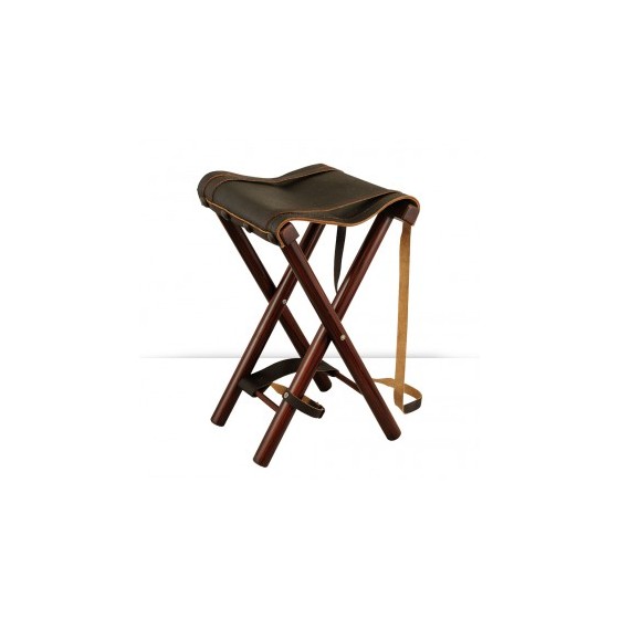 BANQUETA DE MADERA Y PIEL