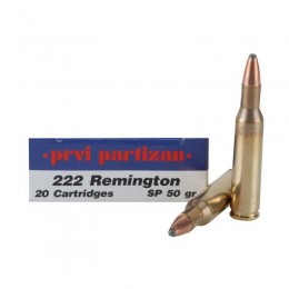 Caja Munición Rifle calibre 222 Remington PRVI SP 50 GRS